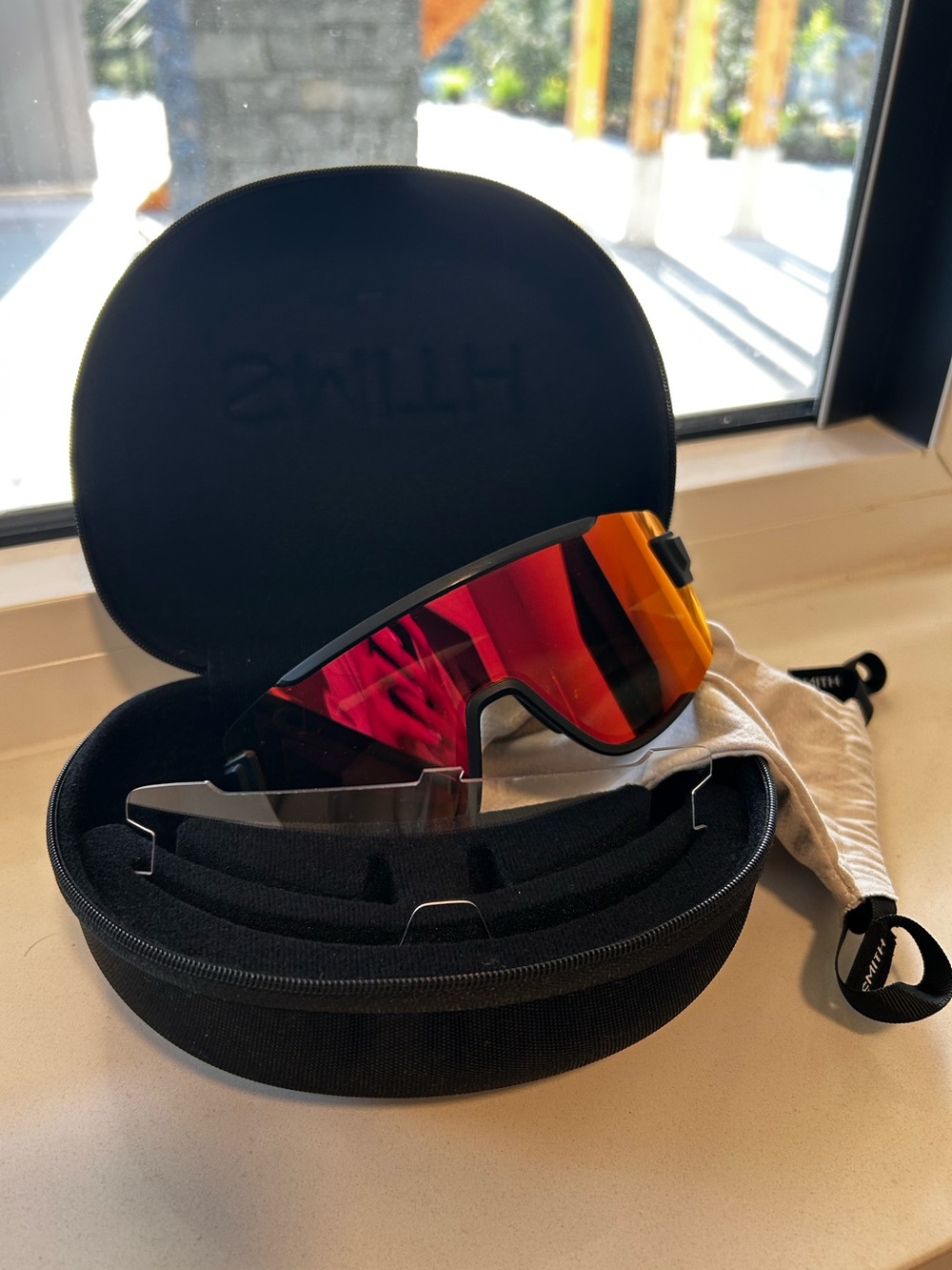 SMITH Wildcats Sports Goggles with Red-Orange Mirrored Lens